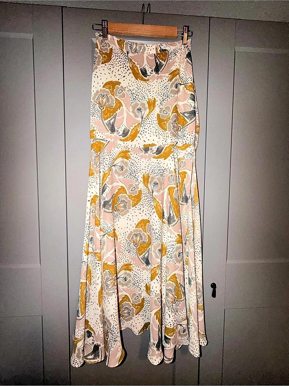 Free people Floral Print Midi Skirt